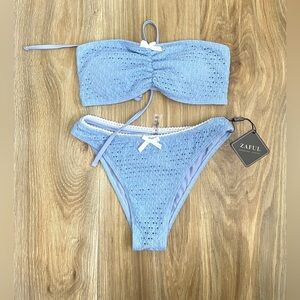 Zaful Baby Blue Bikini Size S NWT